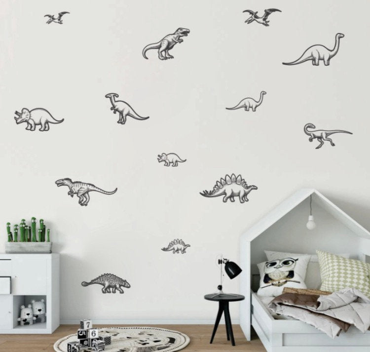 Wall decal xl - Dino B&W 2.0