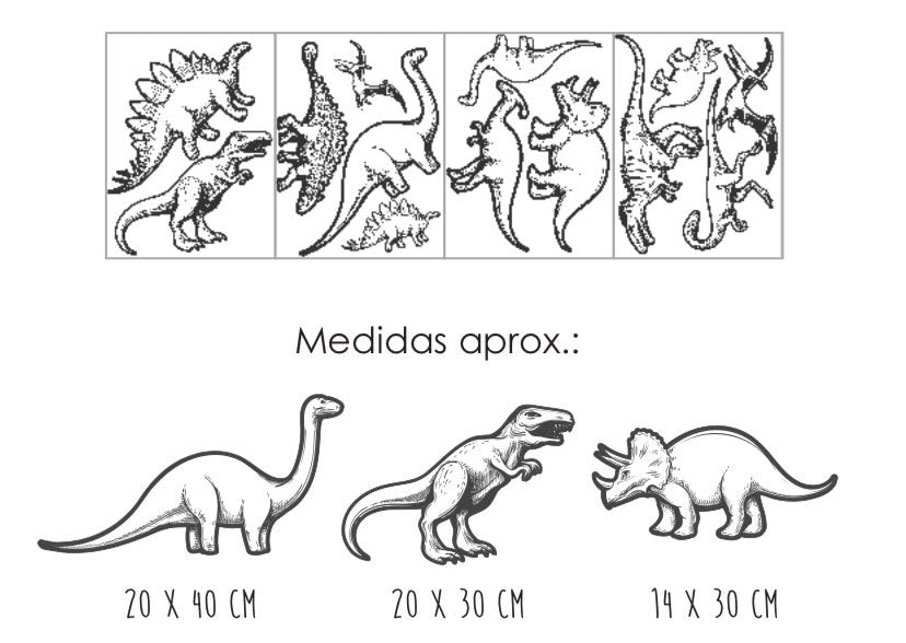 Wall decal xl - Dino B&W 2.0