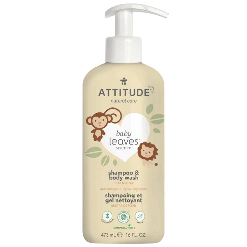 Shampoo y Gel de Baño Natural Baby Leaves Pear Nectar 473ml