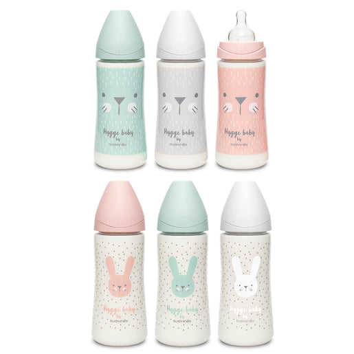 Biberón Premium para Cereales Hygge Rabbit con Tetina Redonda 360 ml +4 meses